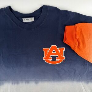 Spirit Auburn Tigers Tie Dye Long Sleeve Shirt Jersey Style Size L Raglan Sleeve
